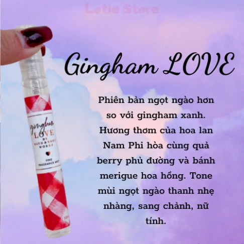 Xịt thơm 10ml chai chiết Body Mist của Mỹ chính hãng B&BW thơm lâu Cao Cấp