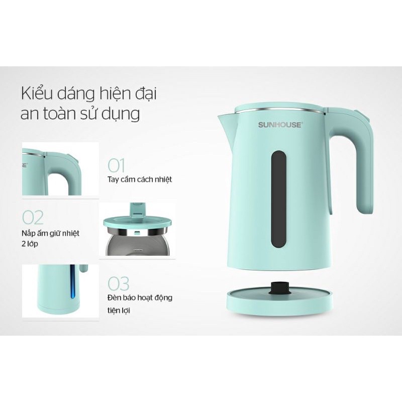 Ấm Đun Siêu Tốc Sunhouse SHD1351 1.8L