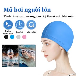 Mũ bơi, Nón bơi người lớn chất liệu PU cống tia nắng UV, Chuyên dành cho người lớn đi bơi co dãn êm mềm, siêu bền