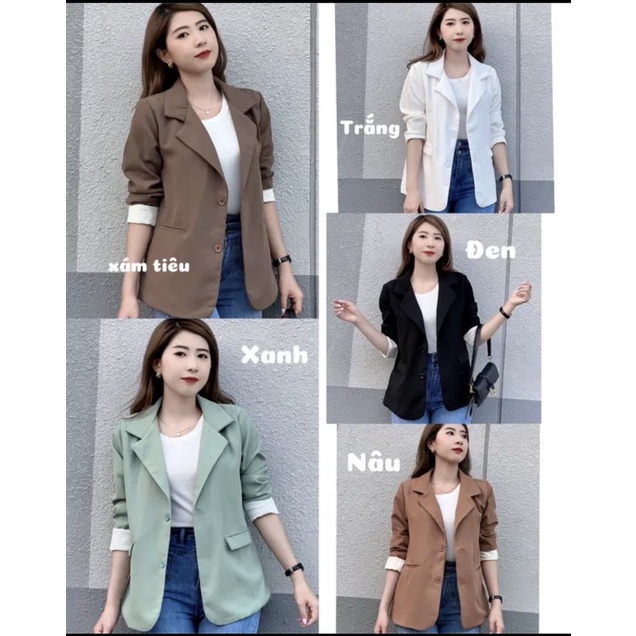 Áo khoác blazer phong cách vest không đệm vai thời trang thanh lịch 4YOUNG AVD0712