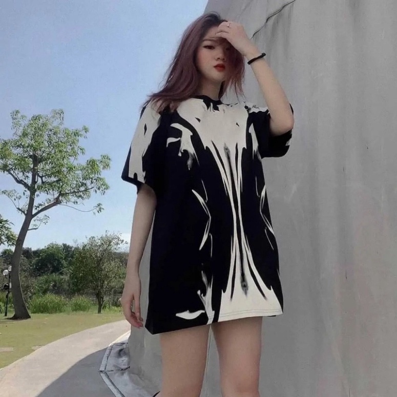 Áo Phông Who Black Cotton Dày Dặn. Áo Sừng Who Black Form Rộng Unisex Oversize