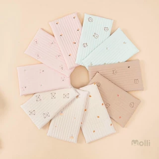 Gối Cao Su Non Cho Bé Trần Bông Thêu Hình MOLLI Chính Hãng Chất Liệu Mềm Mịn Thoáng Mát