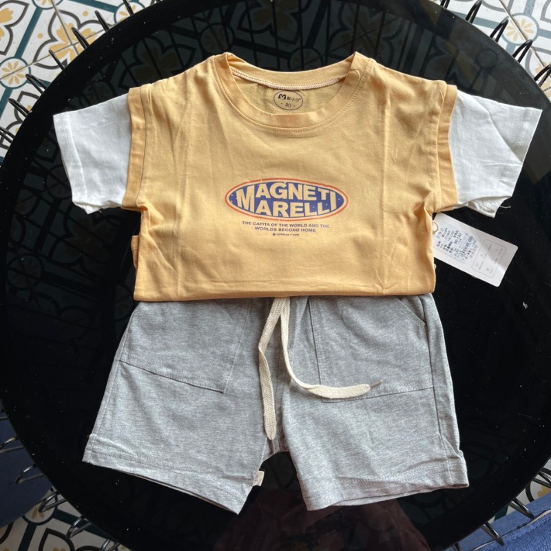 Bộ quần áo cộc tay bé trai bộ cotton co giãn 4 chiều hàng QCCC cho bé từ 10 đến 25 kg - BH5