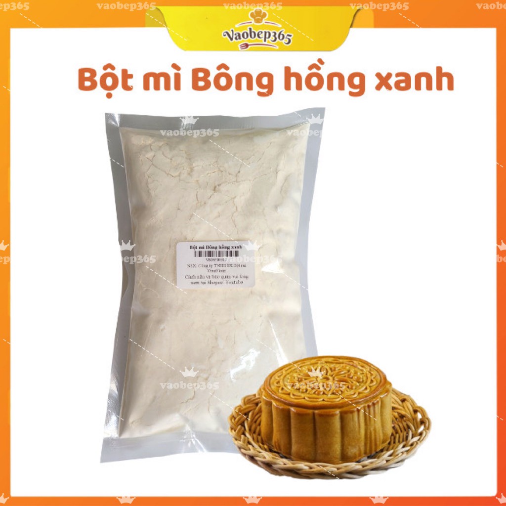 Bột mì bông hồng xanh 500gr làm bánh trung thu nướng, bánh gato, bánh mì, bánh bông lan đúng vị - Vaobep365