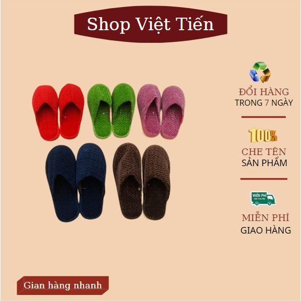 Combo 5 đôi dép đi trong nhà mùa đông cho cả gia đình đế xốp cao su chống trơn trượt Việt Tiến ACC03