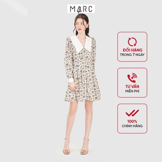 Đầm nữ MARC FASHION họa tiết tay dài phối vải họa tiết hoa FAWH058721