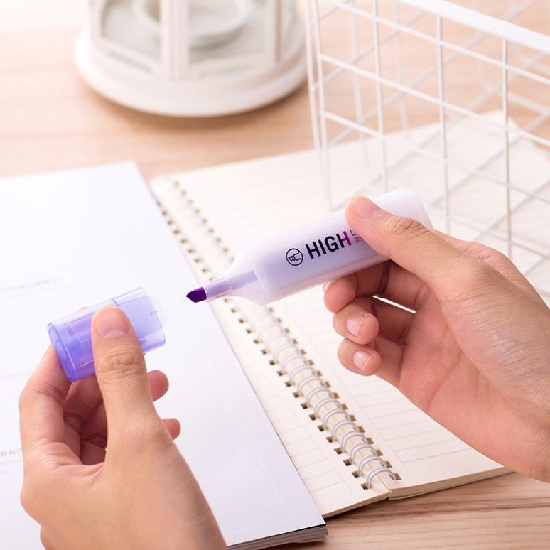 Bút highlight đánh dấu nhớ dòng dạ quang Deli màu pastel phù hợp cho học sinh văn phòng tiện dụng nhanh khô cao cấp S625