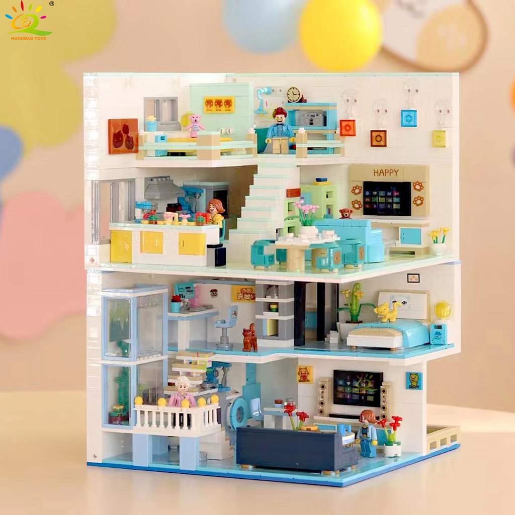 Mô Hình Đồ Chơi Lắp Ráp Nhà Búp Bê villa pet Mini Ấm Áp Sáng Tạo