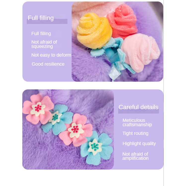 Túi Đeo Chéo Hình Thú Nhồi Bông Stizai Lavender Đáng Yêu