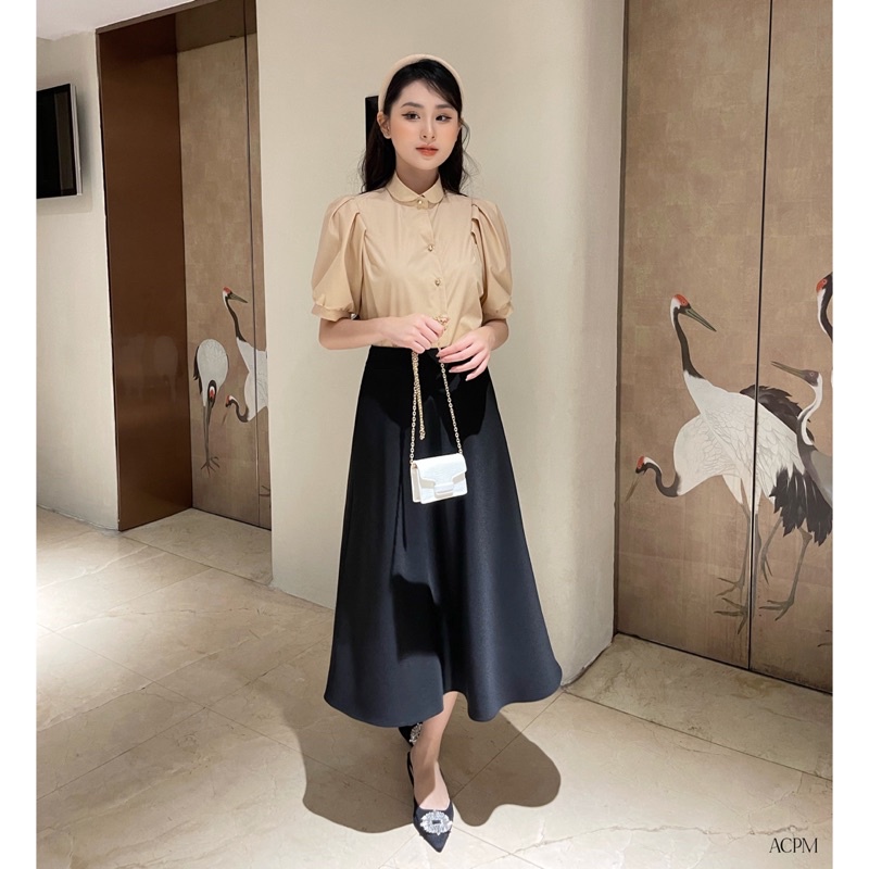Amery Shirt / Áo sơ mi thiết kế vạt cong