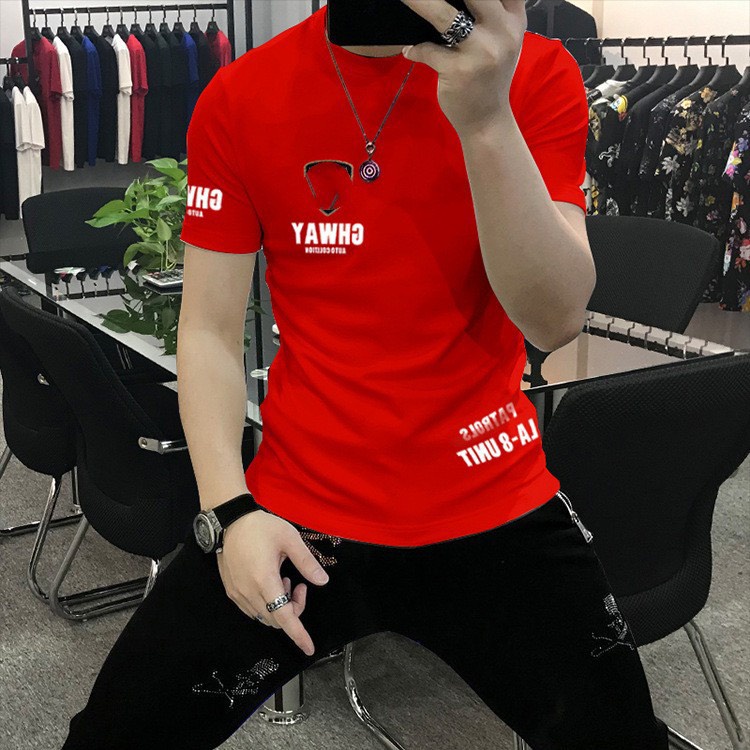 Áo thun nam, áo phông nam tay ngắn cổ tròn chất thun cotton hàn co giãn 2 chiều hình thoáng mát mềm mịn+ vakas9 '