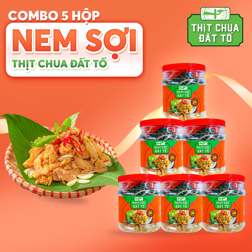 Combo 5 hộp Nem sợi - Thịt Chua Đất Tổ