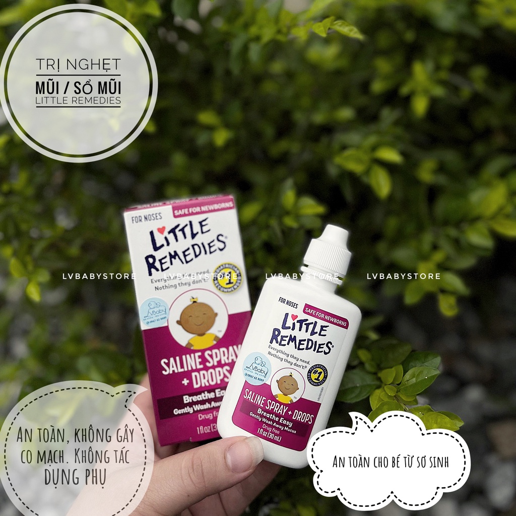 Nhỏ Mũi Little Rememdies - Giảm NGHẸT MŨI, SỔ MŨI, VIÊM MŨI 0m+