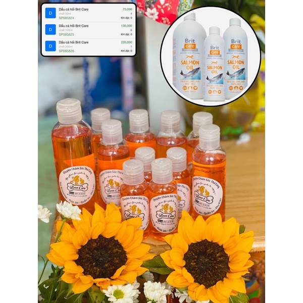 Dầu cá hồi đẹp lông Brit Care - cho chó mèo