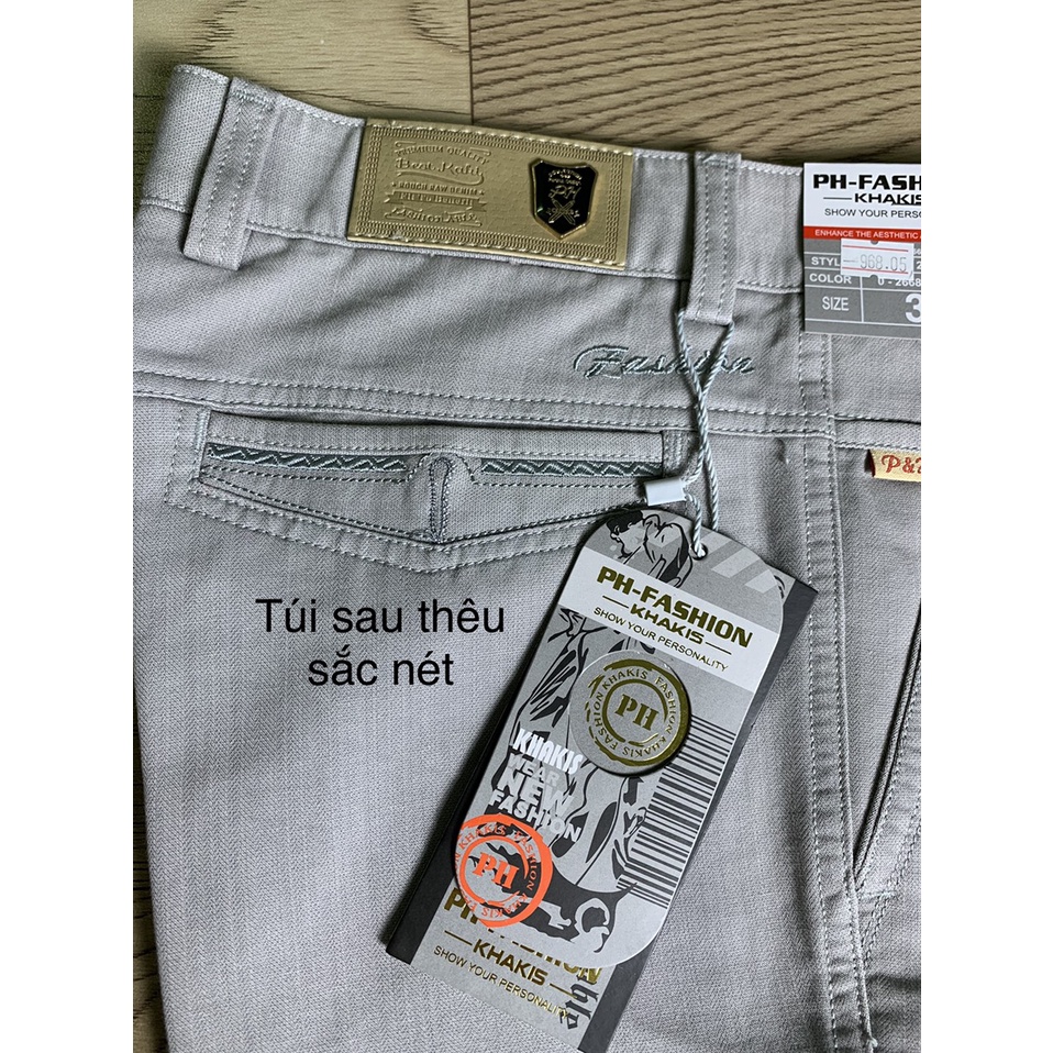 Quần kaki trung niên ống suông công sở kk968 - Xưởng may Phúc Hằng