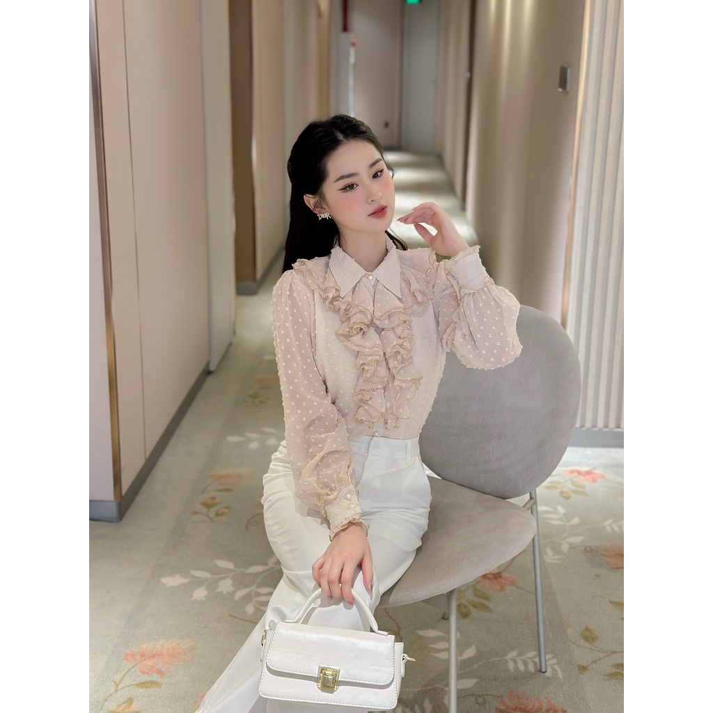 LIGAM - ÁO SƠ MI BÈO CỔ CINDY TOP