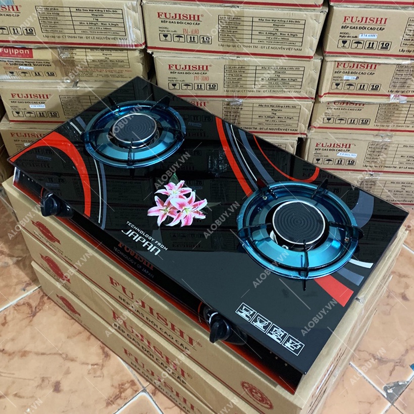 Bếp gas đôi hồng ngoại mặt kính FUJISHI FR-378HN - Tiết kiệm gas - Bảo hành chính hãng 1 năm