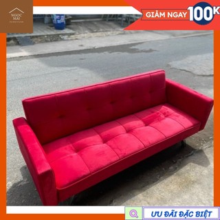 Ghế sofa giường đỏ gấp gọn 1m70, sofa bed 1m9 , sofa bed màu đỏ chính hãng