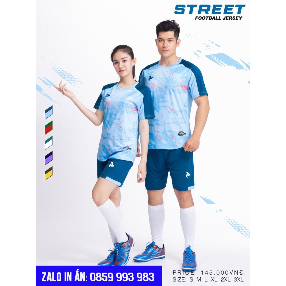 Bộ Quần Áo Bóng Đá Thiết Kế, Không Logo Chính Hãng JustPlay Street