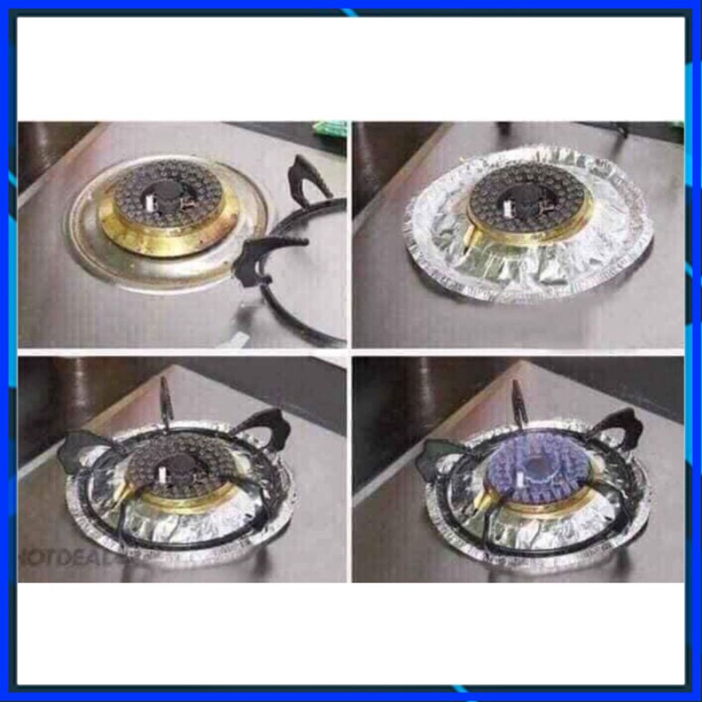 Lót bếp ga bằng bạc, chống rò rỉ ga và đồ ăn xuống bếp làm rỉ bếp,lót bếp bạc hình tròn