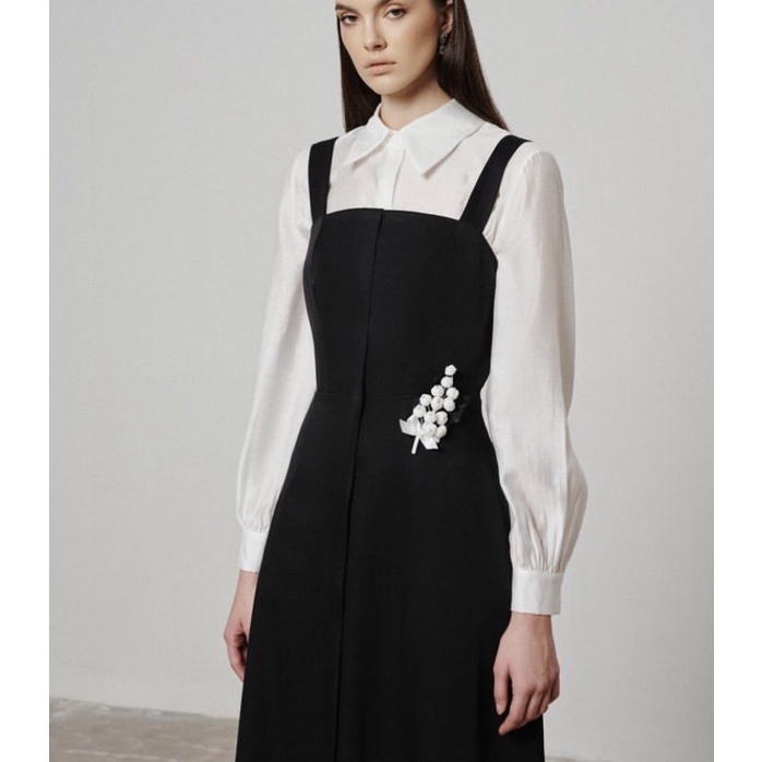Đầm tweed Nhật 2hand nút bạc
