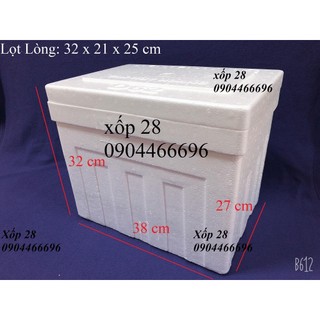 Thùng xốp D62 17 lít [ khoảng 4 kg ] hộp đựng đá hải sản hoa quả đồ đạc và trồng cây nuôi cá [Hộp xốp đa năng]
