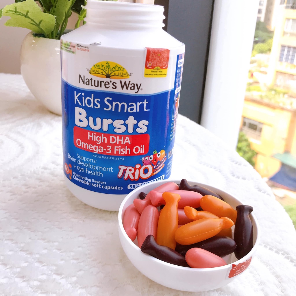 Nature'S Way Kids Smart Omega-3 Fish Oil Trio - Bổ sung Omega 3 cho bé