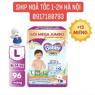 Bỉm quần bobby mega jumbo gạo non size l96/96+4