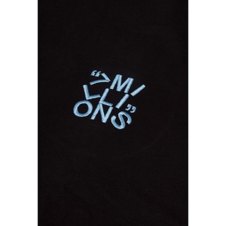 Áo Thun Cổ Tròn Embroided Vải Cotton 2 Chiều Unisex Oversized 7MILLIONS (Đen)