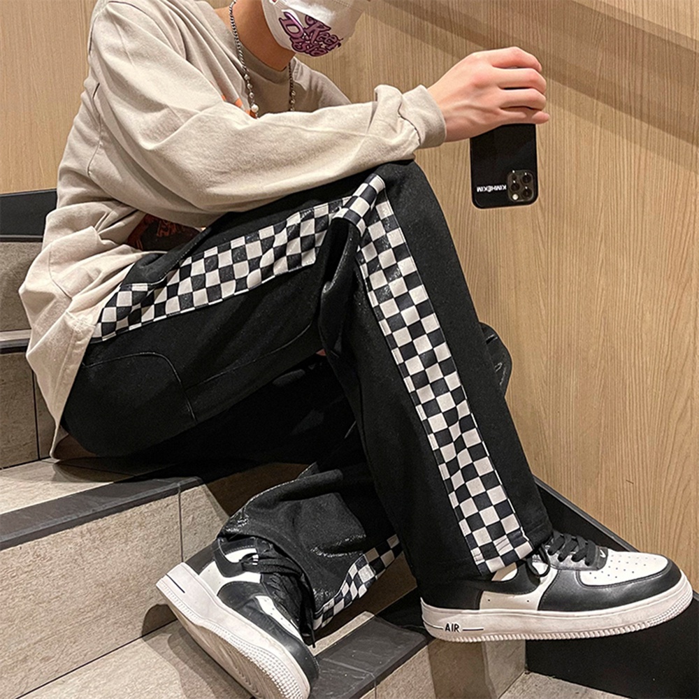 Quần Culottes Ống Rộng Phối Viền Kẻ Carô STYLE MARVEN - JOGGER NAM 002C | BigBuy360 - bigbuy360.vn