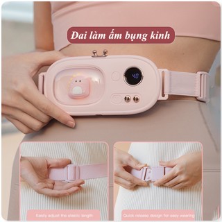 Đai massage bụng kinh, Máy mát xa bụng P14 Pro, Đai làm nóng đau bụng kinh, Massage bụng giảm đau bụng kinh
