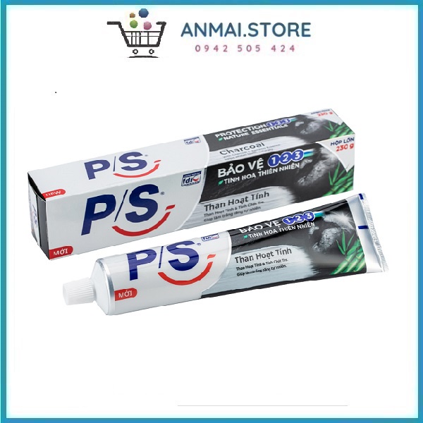 Kem đánh răng P/S than hoạt tính 180g
