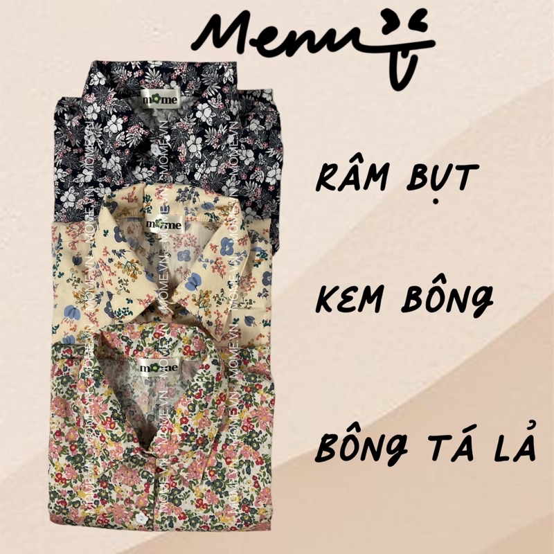 Sơ mi bông tay ngắn || thô cotton || dáng Croptop || Oversized - MOME.VN