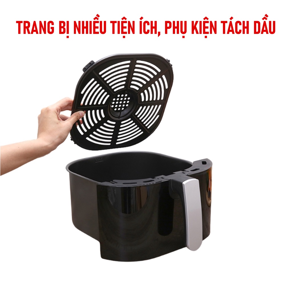 Nồi Chiên Không Dầu mobell YJ-711AD-OL Công Suất 1800W Dung Tích 8.8L Điều Khiển Cảm Ứng Kính Trong Suốt