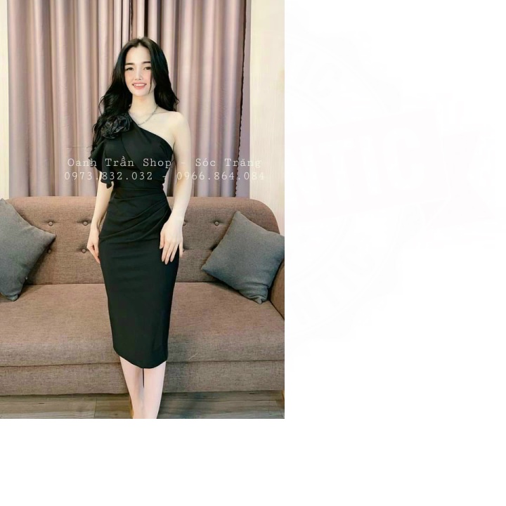 ĐẦM BODY NỮ LỆCH VAI KẾT HOA VAI  BẢN TO. ĐẦM UMI DỰ TIỆC SANG CHẢ