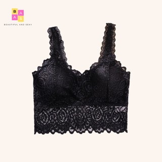 Bra 2 dây phối ren, bra 2 dây sexy gợi cảm bas077