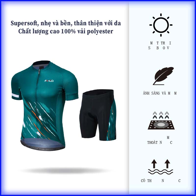 【Mới nhất】Bộ trang phục thể thao áo ngắn tay quần ngắn dành cho nam đi xe đạp leo núi có bán lẻ