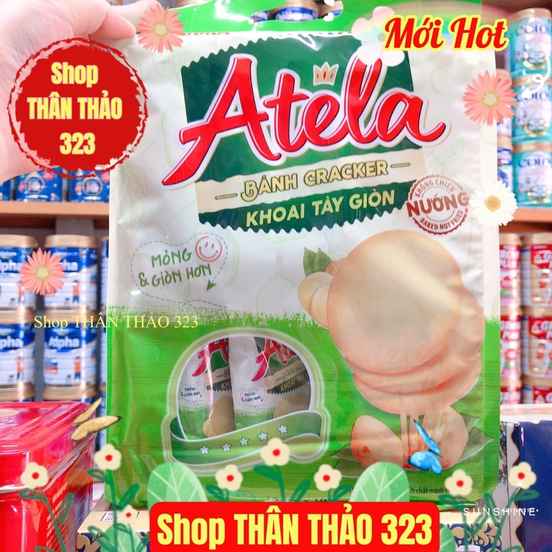 T3/2024- Bánh Quy Atela Crackers 2 Vị Khoai Tây - Bắp Giòn Tan