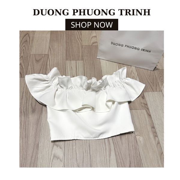 Áo trễ vai, áo bèo trễ vai tiểu thư BYTRINNIE( kèm túi giấy) | BigBuy360 - bigbuy360.vn