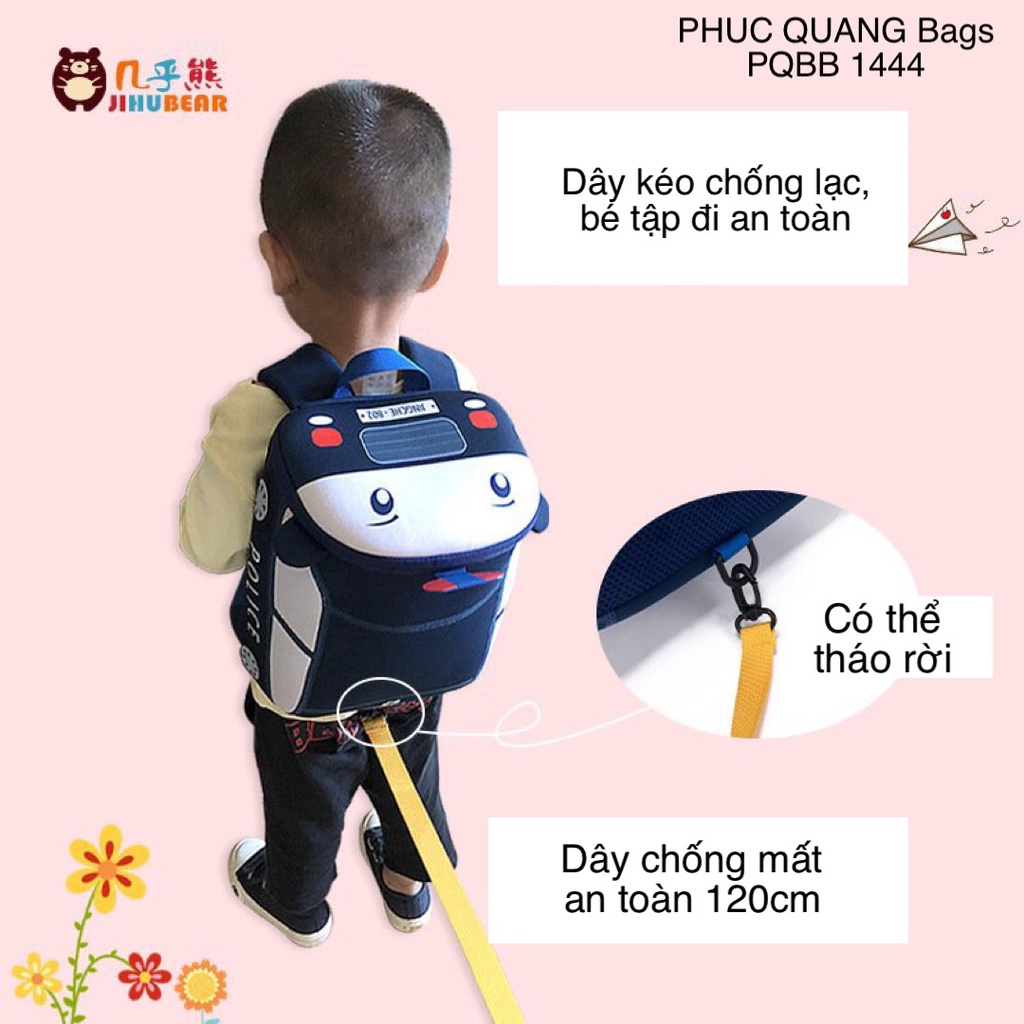 Balo siêu nhẹ cho bé mẫu giáo với hình dáng xe lửa siêu đáng yêu, mẫu mới nhất 2023