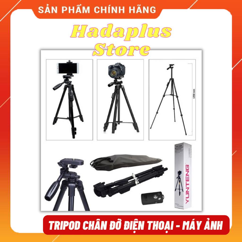 Chân đỡ tripod điện thoại, máy ảnh phụ kiện quay video chụp ảnh chuyên nghiệp - YUNTENG VCT 5208