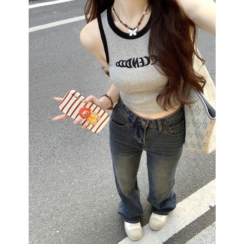 NRVP Áo Tank Top Màu Sắc Đơn Giản Thoải Mái Quyến Rũ Cho Nữ