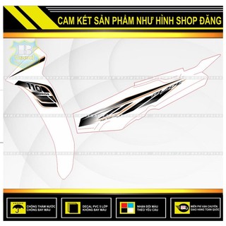 TEM RỜI WAVE BLADE 110 CHẾ DÁN XE TRẮNG