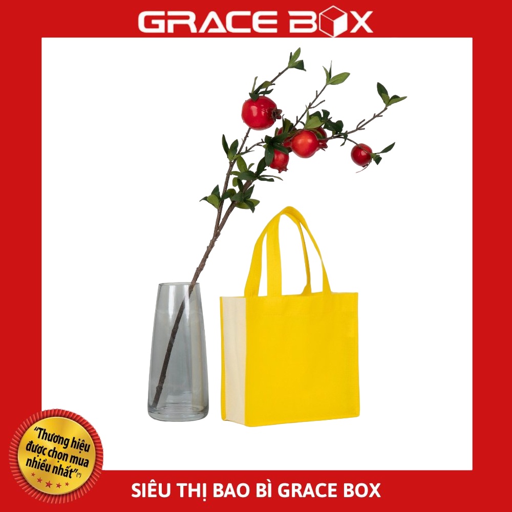 &quot;CHỈ BÁN SỈ&quot; Kiện Hàng 100 Túi Vải Không Dệt/ Túi Vải Môi Trường - Form Vuông 15*15*8cm - Siêu Thị Bao Bì Grace Box