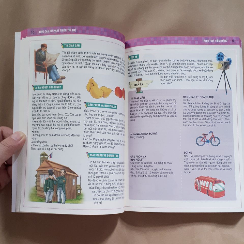 Sách - 1000 câu đố phát triển trí tuệ