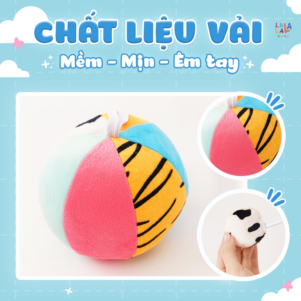 Bóng vải Look, look Ball cho bé Xúc Xắc vui nhộn Lalala baby đồ chơi hình khối kích thích thị giác cho trẻ sơ sinh