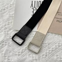 Thắt Lưng Vải Kaki Màu Trơn Thời Trang Hàn Quốc