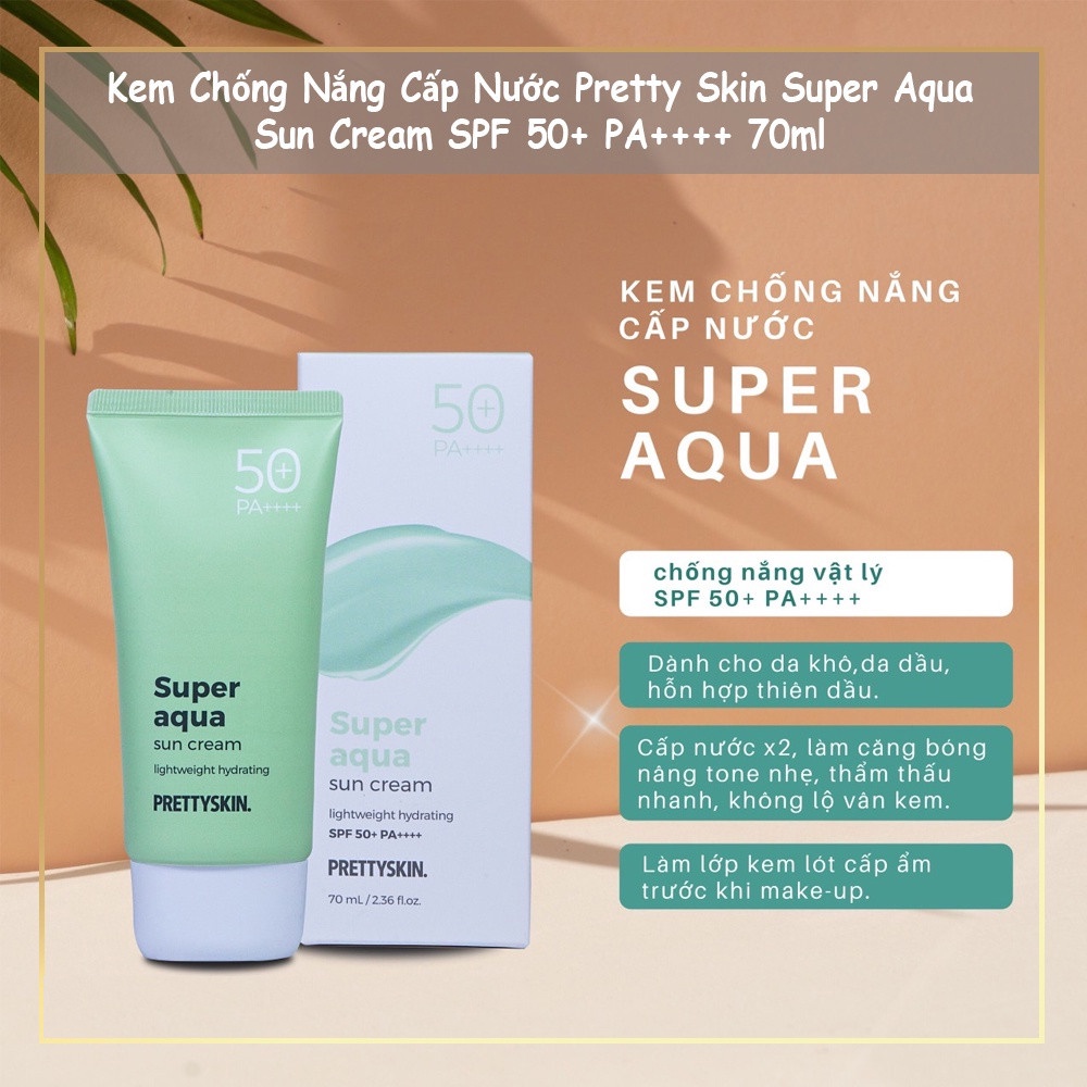 Kem Chống Nắng Nâng Tone, Kiềm Dầu Prettyskin 70ml