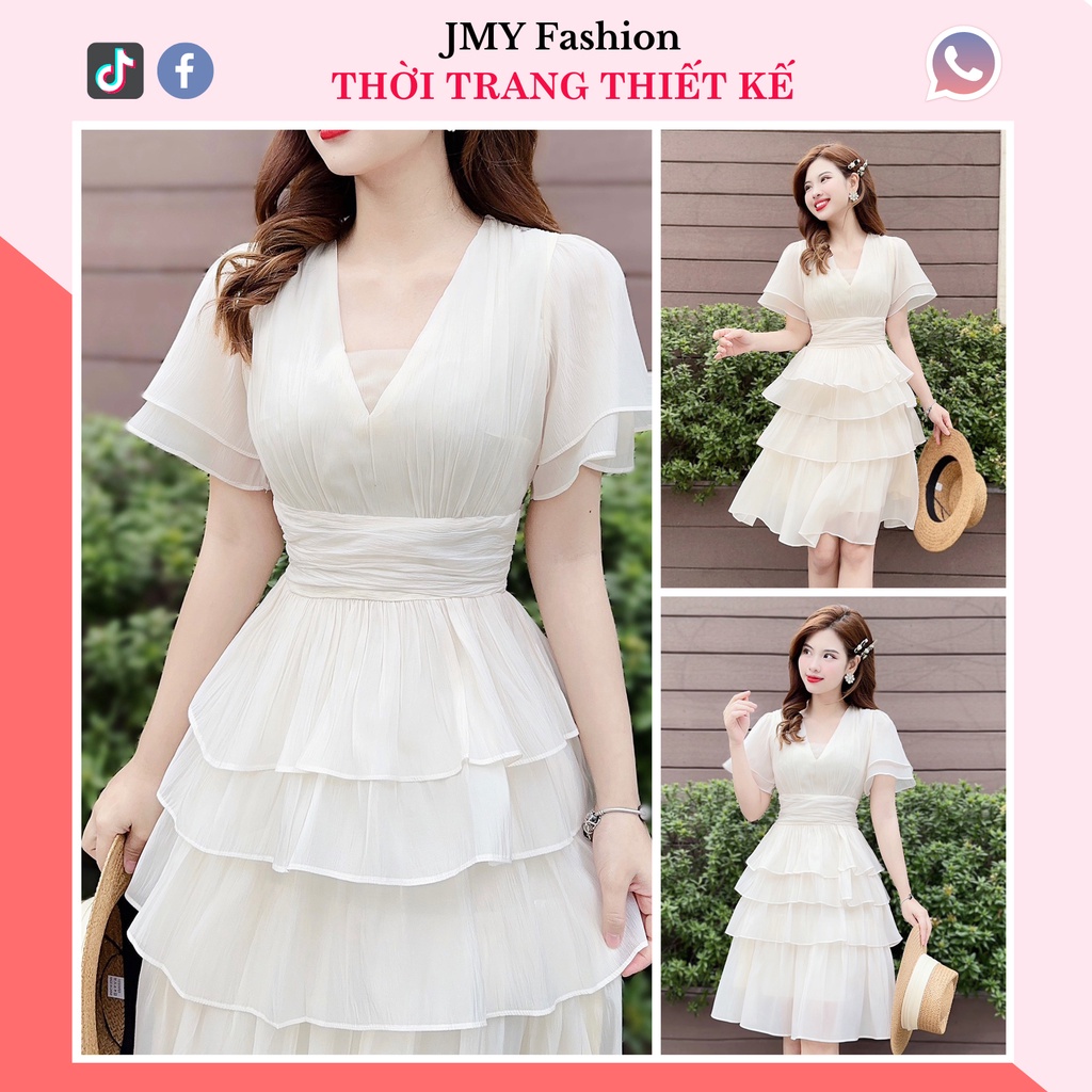 váy kem xoè dự tiệc, đi biển đi chơi nữ tính