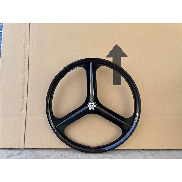 Vành 3 đao nhôm trước cho fixed gear, road mẫu có gân vành trục vặn